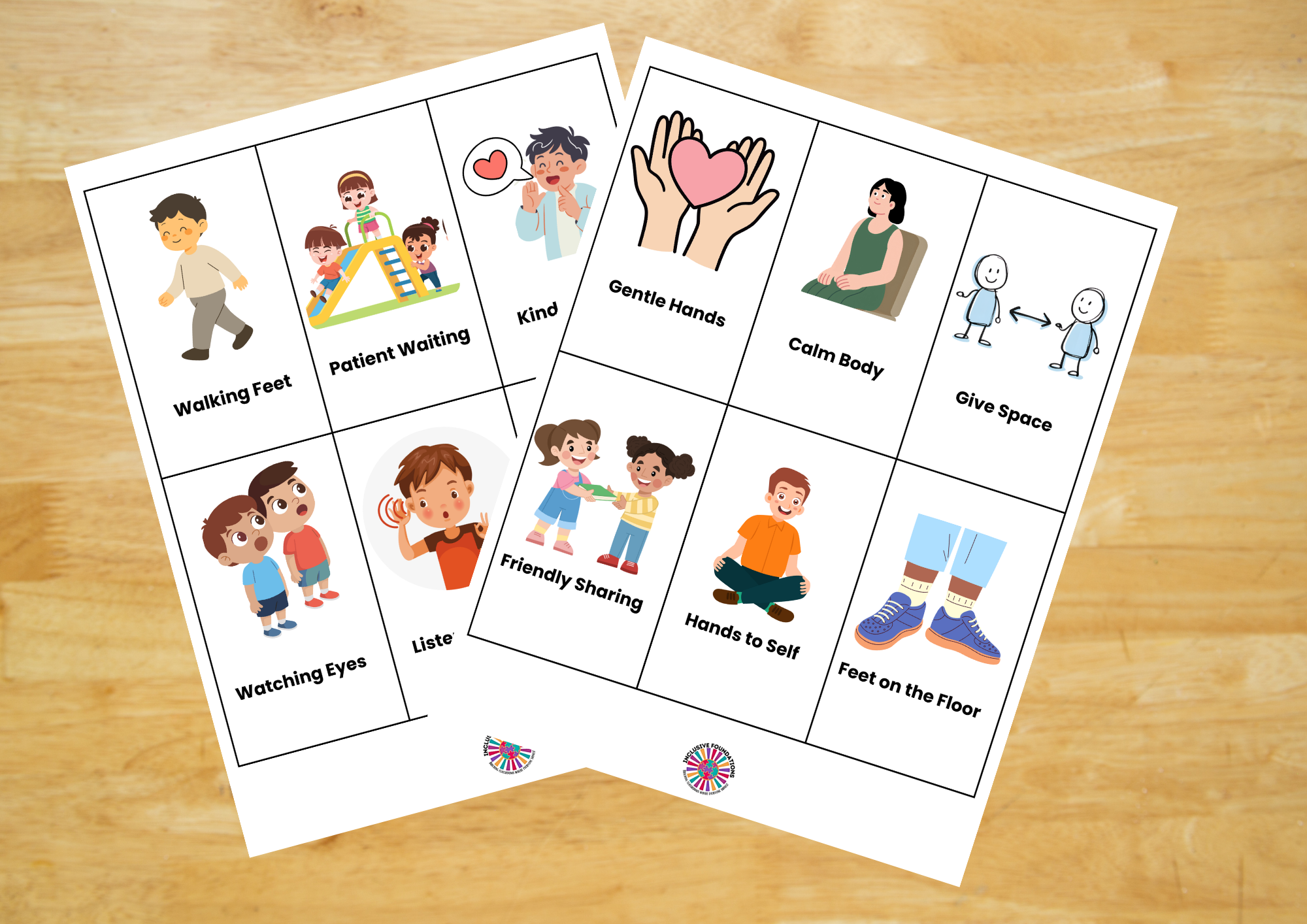 Positive Behavior Visual Cards mockup